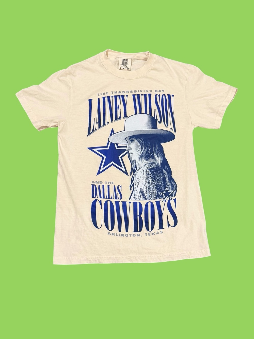 Lainey Wilson Dallas Cowboys 2024 Thanksgiving Halftime Shirt Arlington Cream S